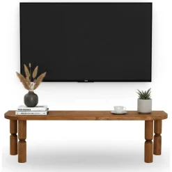 Porta TV quercia 140x35x40h cm in legno - Fengshen