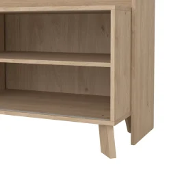 Porta TV rovere e bianco 158x48x180h cm 2 ante - Nicosia