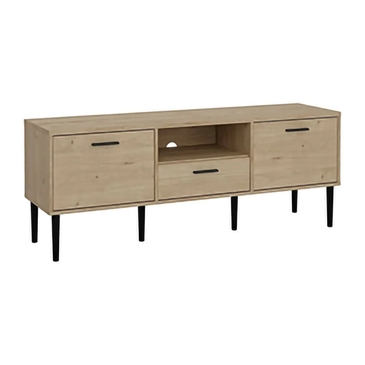 Porta TV rovere 147x39x56h cm 2 ante e 1 cassetto - elie
