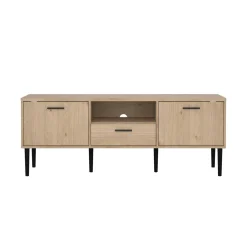 Porta TV rovere 147x39x56h cm 2 ante e 1 cassetto - elie