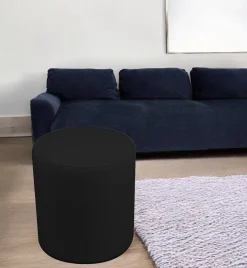 Pouf cilindrico nero 40x40x42h cm - Lisboa
