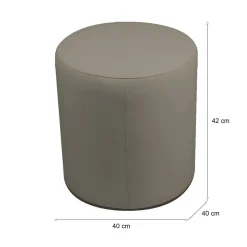 Pouf cilindrico tortora 40x40x42h cm - Lisboa