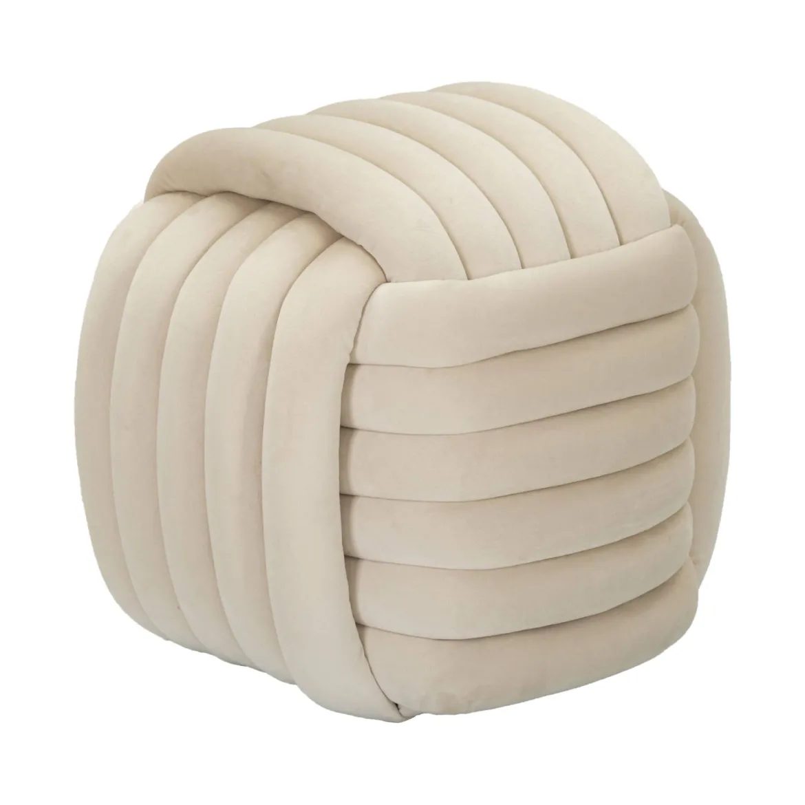 Pouf cubico crema 45x45x45h cm - Bozzente
