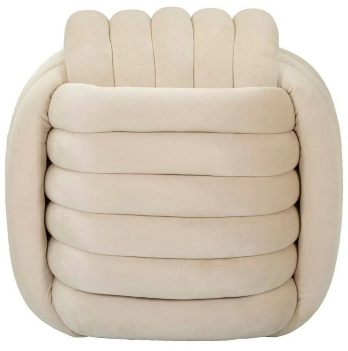 Pouf cubico crema 45x45x45h cm - Bozzente