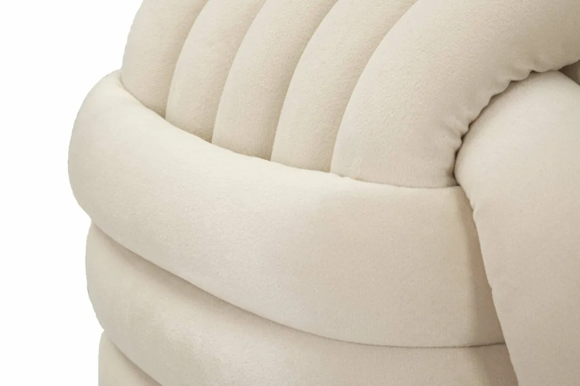 Pouf cubico crema 45x45x45h cm - Bozzente