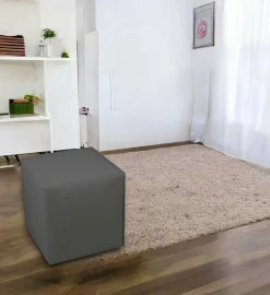 Pouf cubico grigio scuro 40x40x42h cm - Accumoli