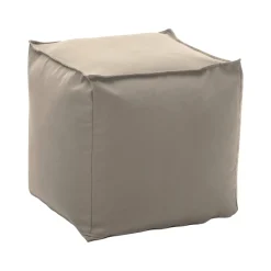 Pouf imbottito beige 45x45x45h cm - Aron