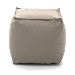 Pouf imbottito beige 45x45x45h cm - Aron