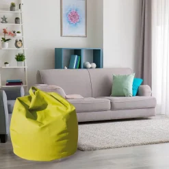 Pouf imbottito giallo 70x70x110h cm - Azelia