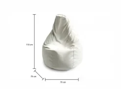 Pouf moderno bianco 70x70x110h cm - Asino