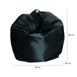 Pouf moderno nero 65x65x50h cm - Ascia
