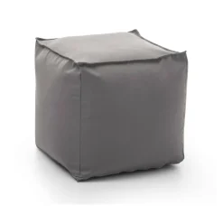 Pouf quadrato grigio 45x45x45h cm - Aron