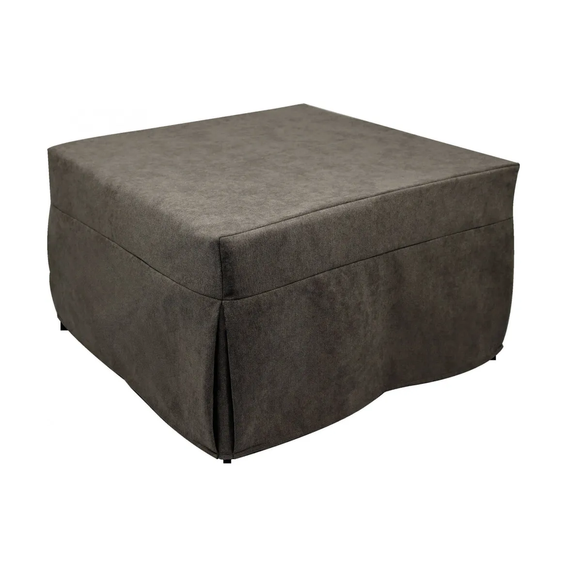 Pouf quadrato marrone 78x78x45h cm - letto Arno