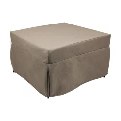 Pouf quadrato tortora 78x78x45h cm - letto Arno