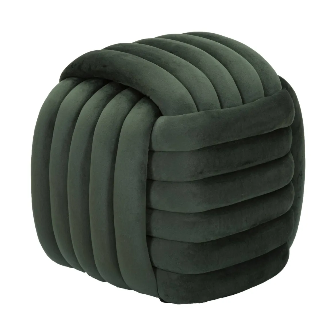 Pouf quadrato verde 45x45x45h cm - Bozzente