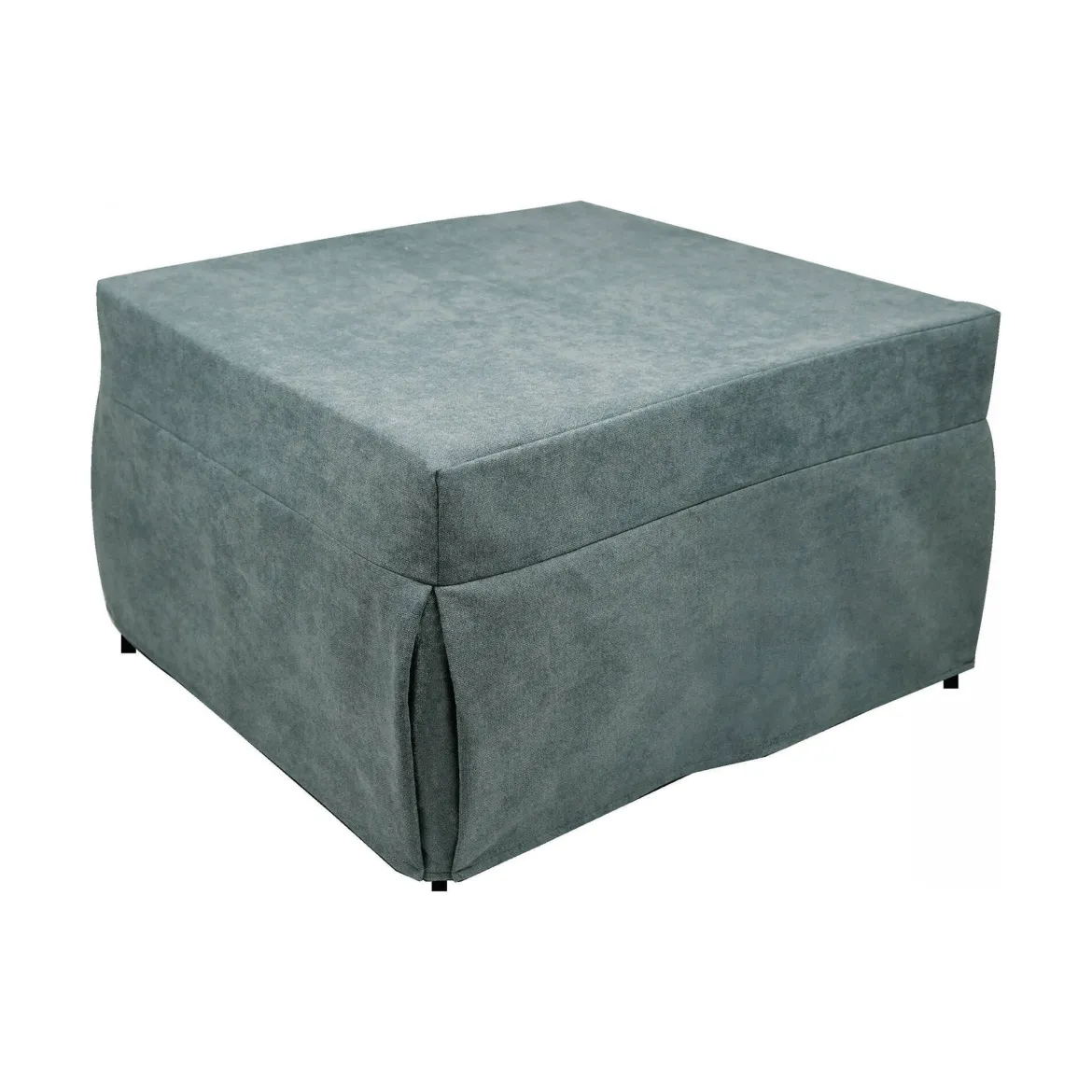 Pouf rettangolare azzurro 78x78x45h cm - letto Arno