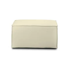 Pouf rettangolare beige 80x70x43h cm - Avolasca