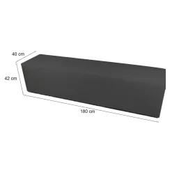 Pouf rettangolare grigio 180x40x42h cm - Apecchio