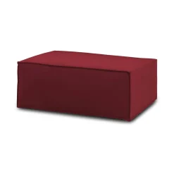 Pouf rettangolare rosso 100x70x43h cm - Assisi