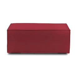 Pouf rettangolare rosso 100x70x43h cm - Assisi