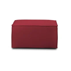 Pouf rettangolare rosso 80x70x43h cm - Avolasca