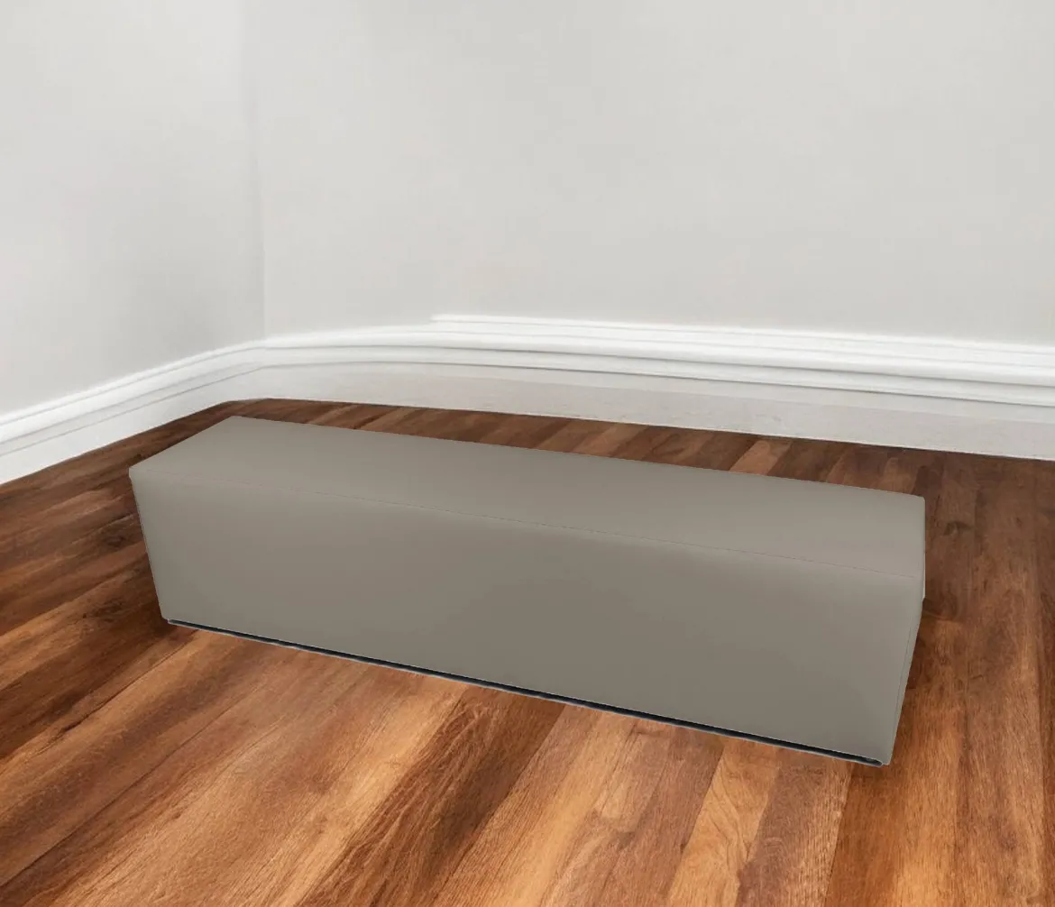 Pouf rettangolare tortora 80x70x43h cm - Avolasca