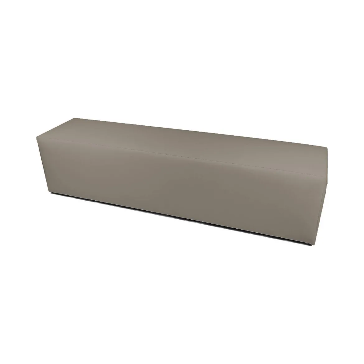 Pouf rettangolare tortora 80x70x43h cm - Avolasca