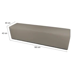 Pouf rettangolare tortora 80x70x43h cm - Avolasca