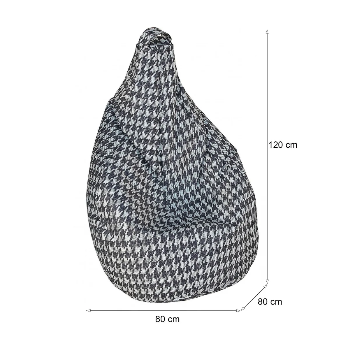 Pouf sacco a scacchi 80x80x120h cm - Maristella