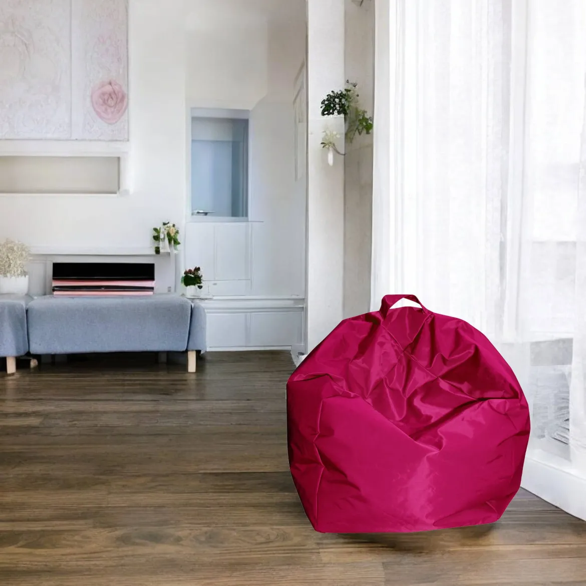 Pouf sacco fucsia 65x65x50h cm - Ascia