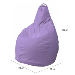 Pouf sacco lilla 90x90x120h cm - Aunter