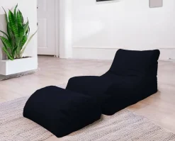 Pouf sacco nero 120x80x60h cm - Alton