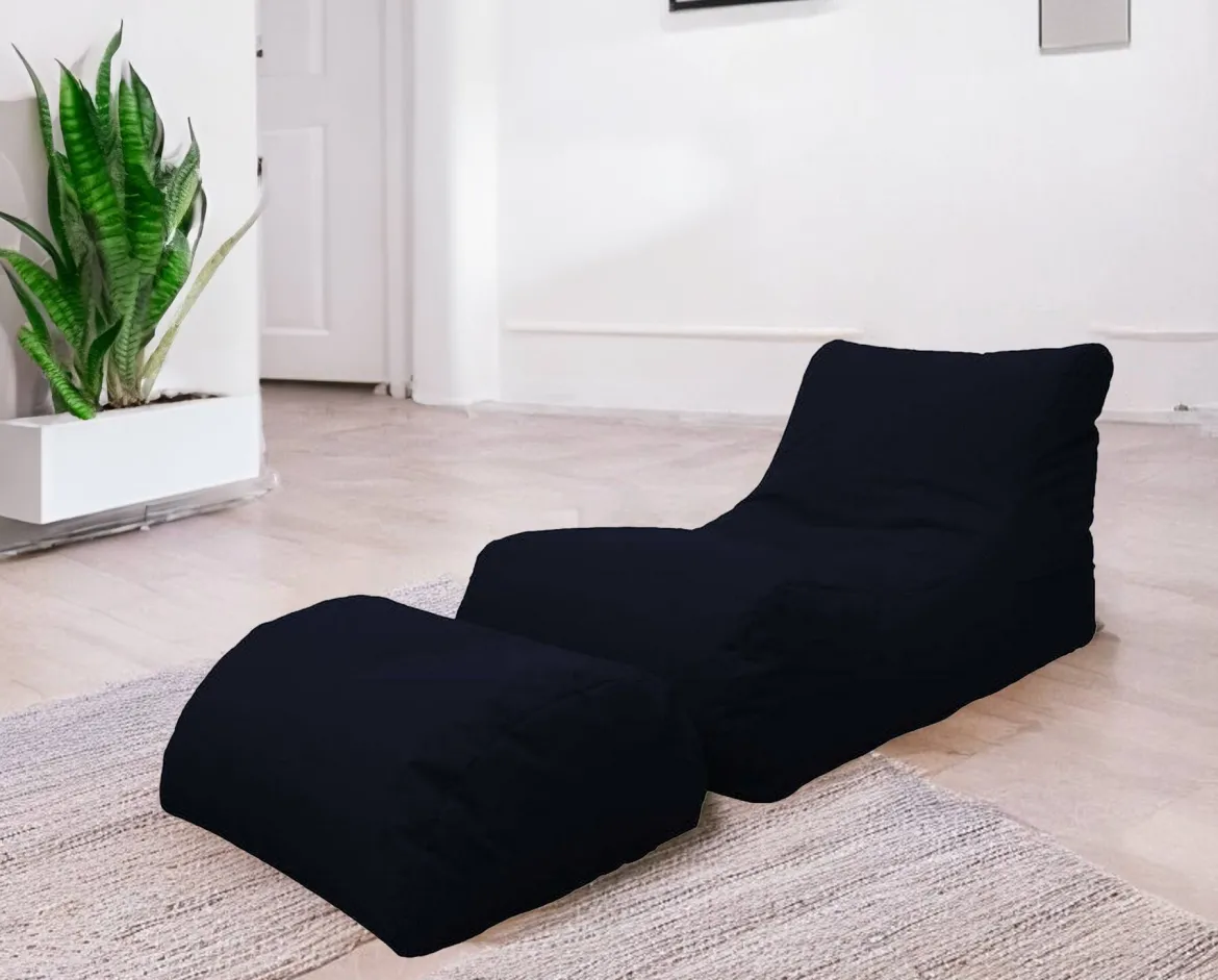 Pouf sacco nero 120x80x60h cm - Alton