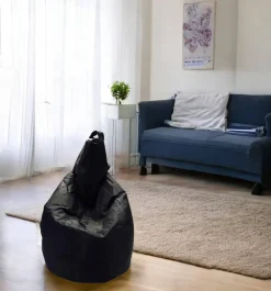 Pouf sacco nero 80x80x120h cm - Angillina