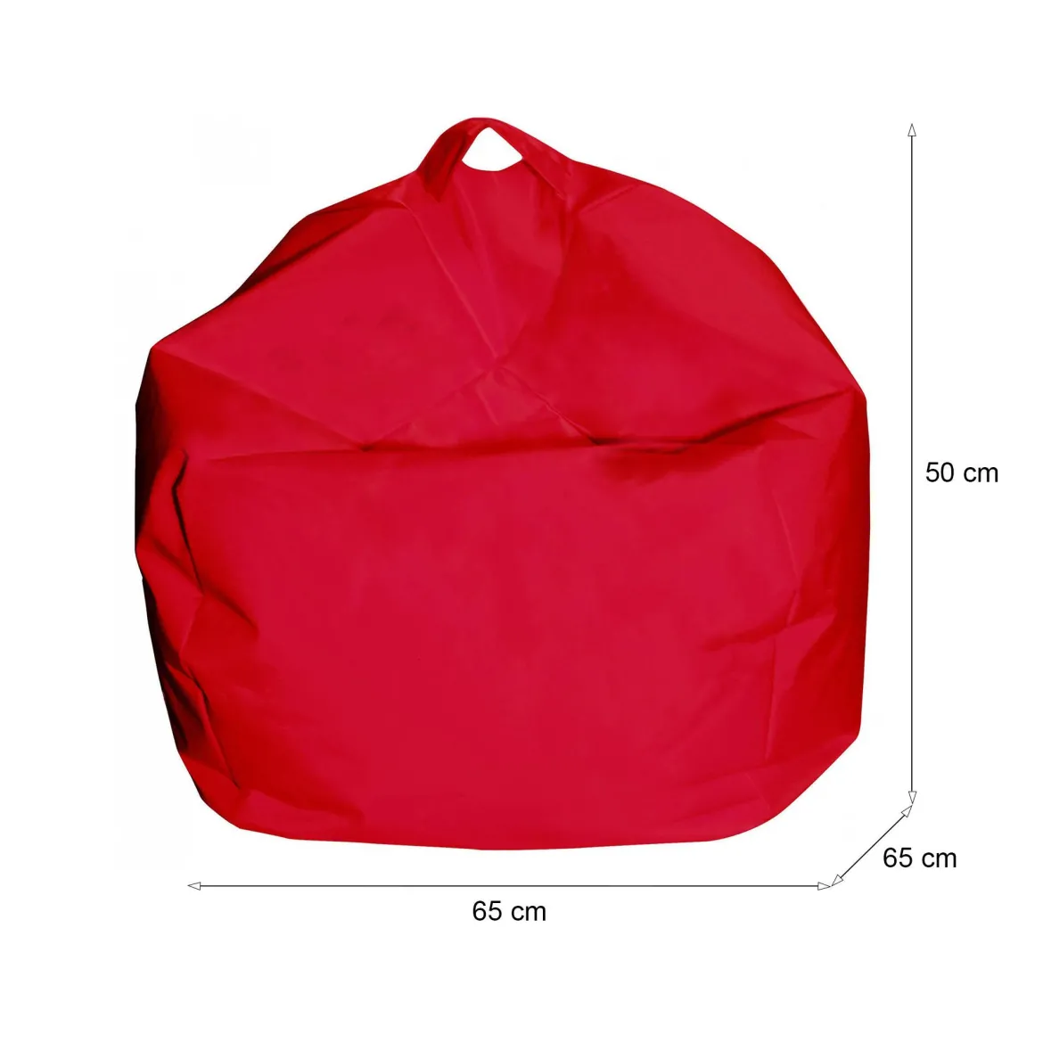 Pouf sacco rosso 65x65x50h cm - Ascia