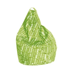 Pouf sacco verde e bianco 80x80x120h cm - Marisa