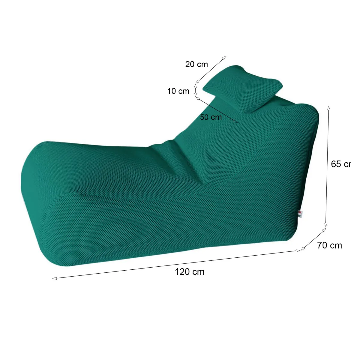 Pouf sacco verde 70x120x65h cm - ??hck