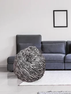 Pouf sacco zebra 80x80x120h cm - Lorenza