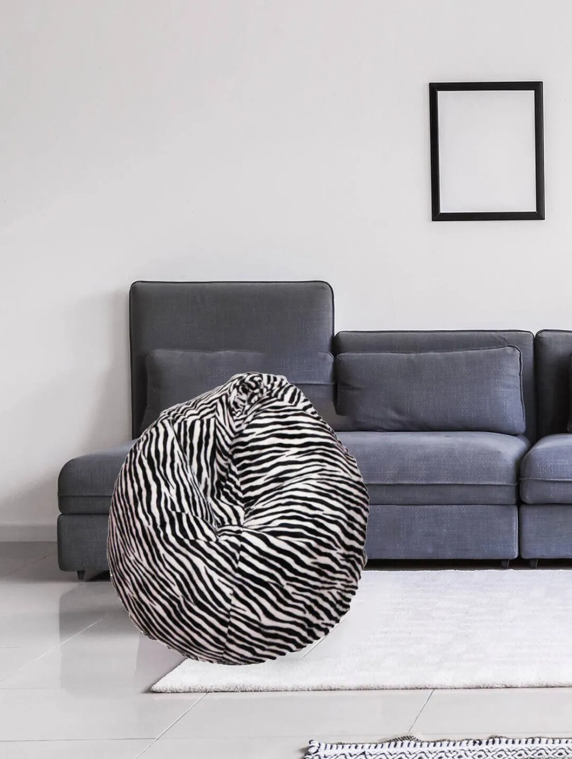 Pouf sacco zebra 80x80x120h cm - Lorenza
