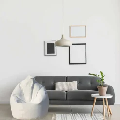 Pouf soggiorno sacco bianco 70x70x110h cm - Alez