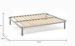Rete letto matrimoniale Alga, 100% Made in Italy, cm 160x200h 34