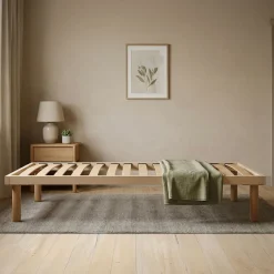 Rete letto piazza e mezza Albero, 100% Made in Italy, Cm 120x190h31