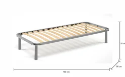Rete letto singolo Amammata, 100% Made in Italy, Cm 90x190h 34