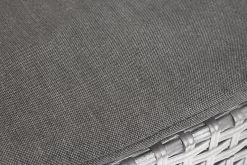 Salotto da esterno 4 poltrone e 1 divano con tavolino contenitore bianco - Asiak