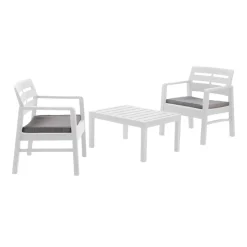 Salotto da giardino 2 poltrone bianco - Alfio