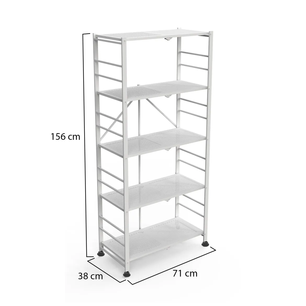 Scaffali Bianco 5 Ripiani Peso Supportato 40 kg, - Minori