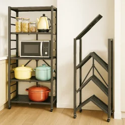 Scaffali Nero 5 Ripiani Peso Supportato 40 kg, - Minori