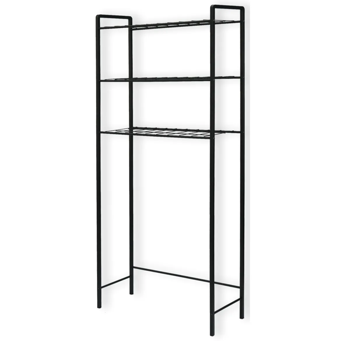 Scaffali Nero 3 Ripiani 68x24x150h cm, - Modolo