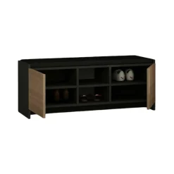 Scarpiera 2 ante antracite e rovere 110x43h cm - Axar