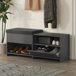 Scarpiera 2 ante antracite 120x51h cm - Nuri